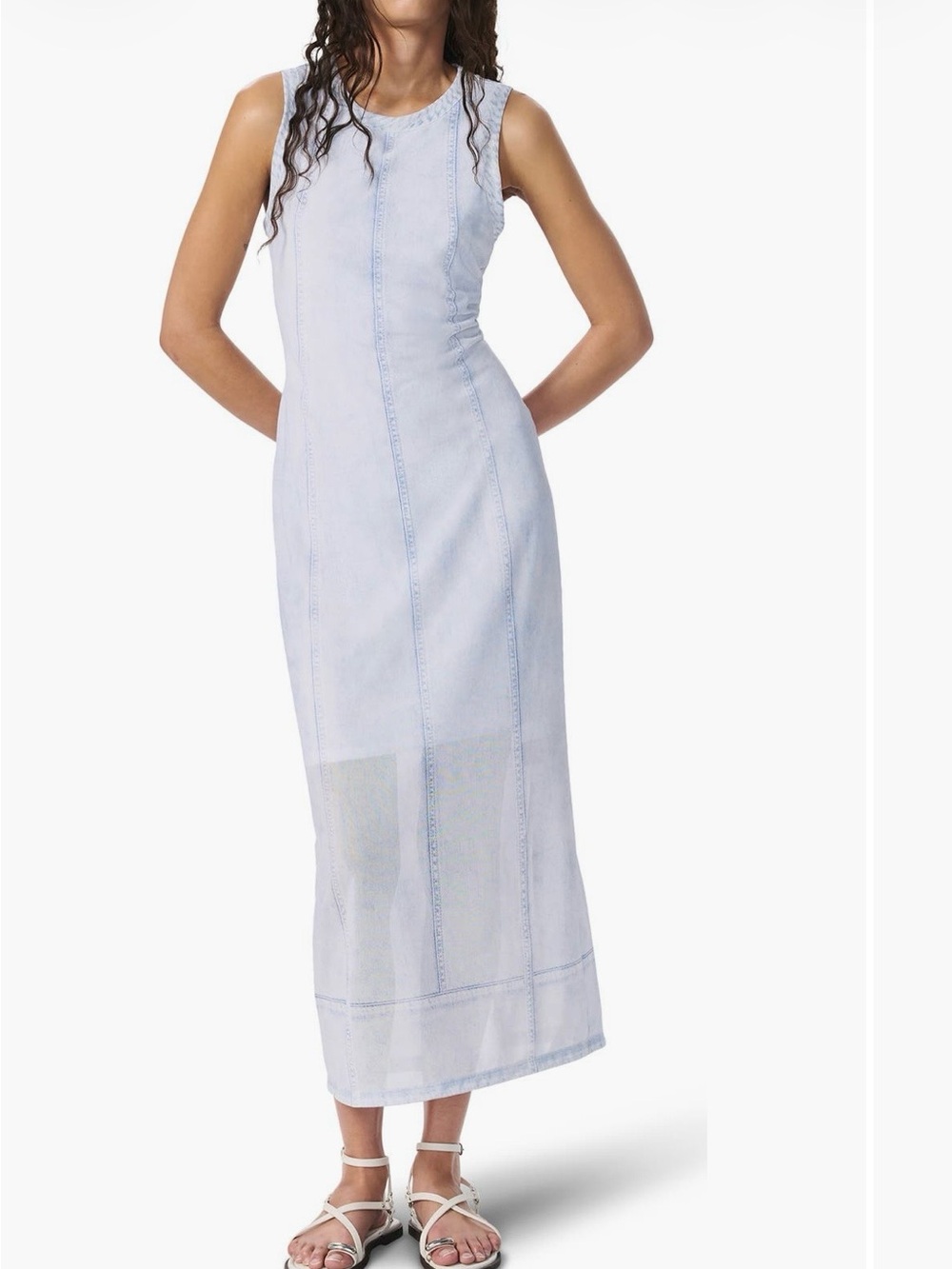 NEW rag & bone
Rb Miramar Mesh Midi Dress in Aliah (Light Blue), Size XS